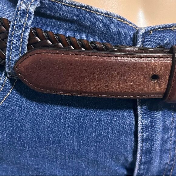 Genuine Leather Braided Belt bonded lacing 34 - Picture 4 of 11